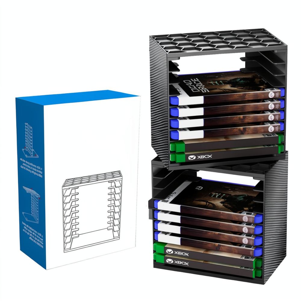 Gaming Console Display Case - Menara Penyimpanan Kartu Game untuk Aksesori