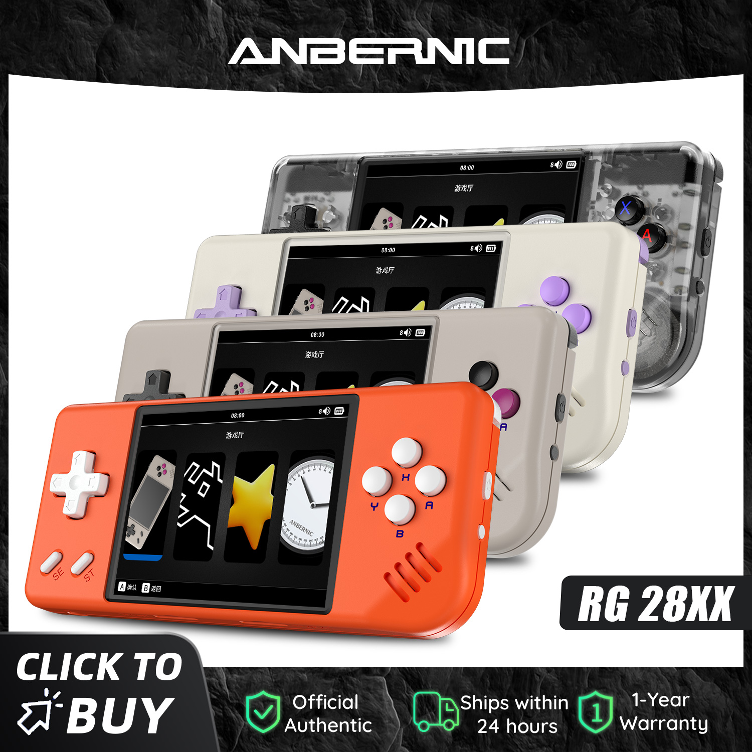 Gaming Console Minecraft - Konsol Game Genggam Retro Anbernic RG28XX
