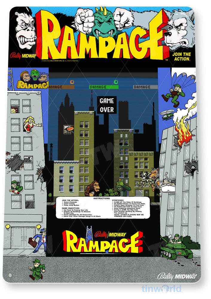 Tanda TIN Rampage Arcade, Tand - Gaming Console Shop ulasan dan harga