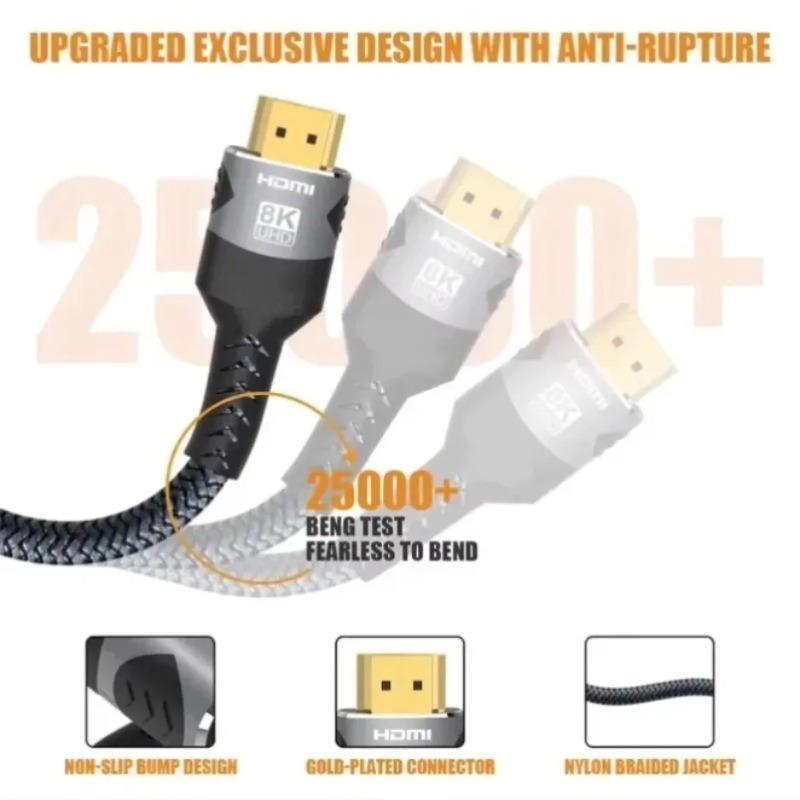 Kabel HDMI 8K UHD 2.1 Kecepata - Gaming Console Definition ulasan dan harga