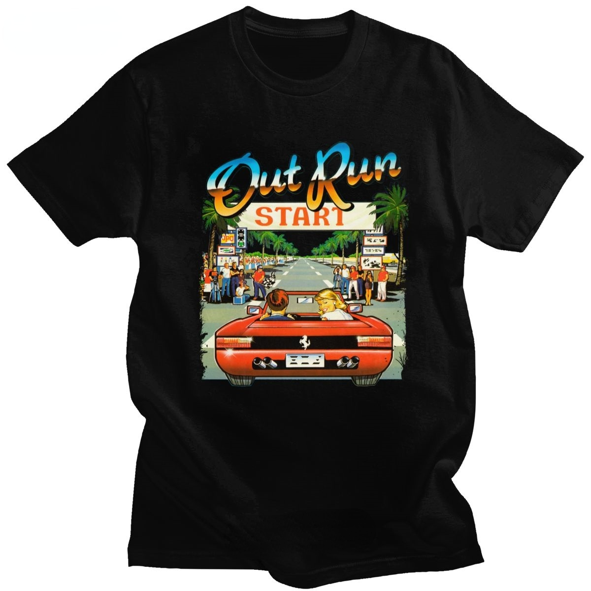 Kaus Out Run Video Game Balap  - Gaming Console Japan ulasan dan harga