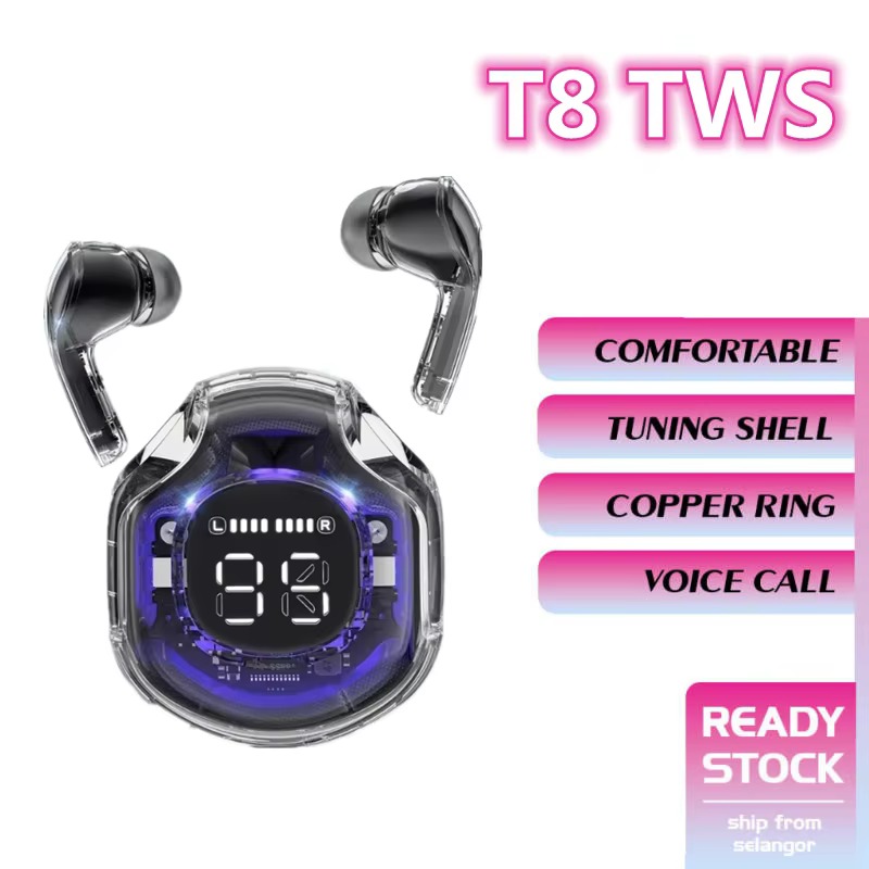 Earphone Nirkabel TWS T8 BARU  - Gaming Console For Your Phone ulasan dan harga