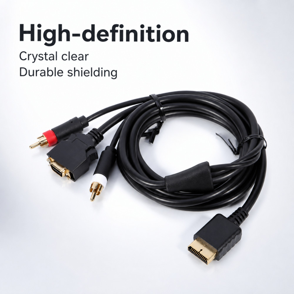 Kabel AV Berlapis Emas untuk K - Gaming Console Definition ulasan dan harga